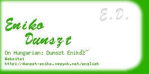 eniko dunszt business card